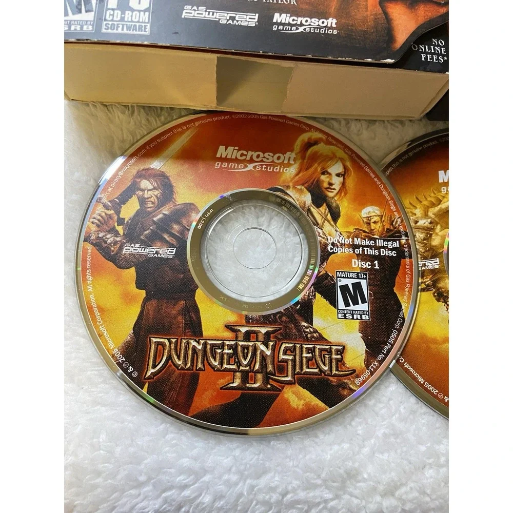 Dungeon Siege II PC CD ROM Computer Game 2005 CIB Manual 4 Discs Mature‎